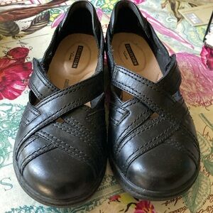 Clark Black Flats Classic Suede Loafers